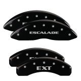 MGP 4 Caliper Covers Engraved Front Escalade Engraved Rear EXT Black finish silver ch thumbnail 4