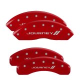MGP 4 Caliper Covers Engraved Front & Rear Bowtie Red finish silver ch thumbnail 4