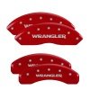 MGP 4 Caliper Covers Engraved Front & Rear WRANGLER Red finish silver ch thumbnail 8