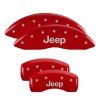 MGP 4 Caliper Covers Engraved Front & Rear JEEP Red finish silver ch thumbnail 8