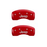 MGP 4 Caliper Covers Engraved Front & Rear JEEP Red finish silver ch thumbnail 9