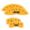 MGP 4 Caliper Covers Engraved Front JEEP Engraved Rear JEEP Grill logo Yellow finish black ch thumbnail 8