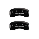 MGP 4 Caliper Covers Engraved Front & Rear MOPAR Black finish silver ch thumbnail 1