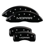MGP 4 Caliper Covers Engraved Front & Rear MOPAR Black finish silver ch thumbnail 4