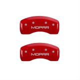 MGP 4 Caliper Covers Engraved Front & Rear MOPAR Red finish silver ch thumbnail 2