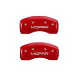 MGP 4 Caliper Covers Engraved Front & Rear MOPAR Red finish silver ch thumbnail 9