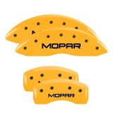 MGP 4 Caliper Covers Engraved Front & Rear MOPAR Yellow finish black ch thumbnail 3