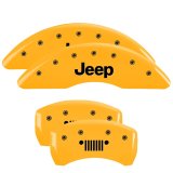 MGP 4 Caliper Covers Engraved Front & Rear MOPAR Yellow finish black ch thumbnail 6