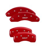 MGP 4 Caliper Covers Engraved Front & Rear MGP Red finish silver ch thumbnail 7