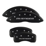 MGP 4 Caliper Covers Engraved Front & Rear With out stripes/Dodge Black finish silver ch thumbnail 4