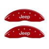 MGP Front set 2 Caliper Covers Engraved Front JEEP Red finish silver ch thumbnail 7