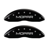 MGP Front set 2 Caliper Covers Engraved Front MOPAR Black finish silver ch thumbnail 2