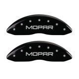 MGP Front set 2 Caliper Covers Engraved Front MOPAR Black finish silver ch thumbnail 6