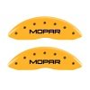 MGP Front set 2 Caliper Covers Engraved Front MOPAR Yellow finish black ch thumbnail 7