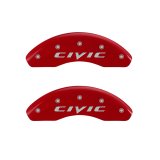 MGP Front set 2 Caliper Covers Engraved Front MGP Red finish silver ch thumbnail 5