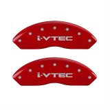 MGP 4 Caliper Covers Engraved Front & Rear i-Vtec Red finish silver ch thumbnail 2