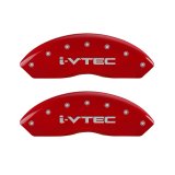 MGP 4 Caliper Covers Engraved Front & Rear i-Vtec Red finish silver ch thumbnail 6