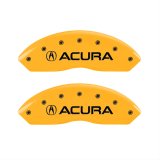 MGP 4 Caliper Covers Engraved Front Acura Engraved Rear TSX Yellow finish black ch thumbnail 1