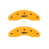 MGP 4 Caliper Covers Engraved Front & Rear MGP Yellow finish black ch thumbnail 1