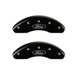 MGP Front set 2 Caliper Covers Engraved Front Oval logo/Ford Black finish silver ch thumbnail 2