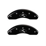 MGP 4 Caliper Covers Engraved Front & Rear Circle K/Kia Black finish silver ch thumbnail 1