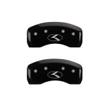 MGP 4 Caliper Covers Engraved Front & Rear Circle K/Kia Black finish silver ch thumbnail 2