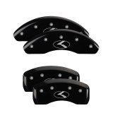MGP 4 Caliper Covers Engraved Front & Rear Circle K/Kia Black finish silver ch thumbnail 3