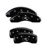MGP 4 Caliper Covers Engraved Front & Rear Circle K/Kia Black finish silver ch thumbnail 4