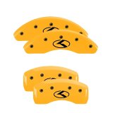 MGP 4 Caliper Covers Engraved Front & Rear Circle K/Kia Yellow finish black ch thumbnail 5