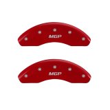 MGP 4 Caliper Covers Engraved Front & Rear MGP Red finish silver ch thumbnail 3