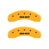 MGP 4 Caliper Covers Engraved Front & Rear SHO Yellow finish black ch thumbnail 2