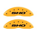 MGP 4 Caliper Covers Engraved Front & Rear SHO Yellow finish black ch thumbnail 5