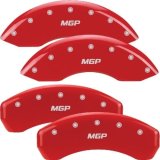 MGP 4 Caliper Covers Engraved Front & Rear MGP Red finish silver ch thumbnail 9