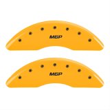 MGP 4 Caliper Covers Engraved Front & Rear MGP Yellow finish black ch thumbnail 1