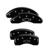 MGP 4 Caliper Covers Engraved Front & Rear Bowtie Black finish silver ch thumbnail 5