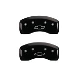 MGP 4 Caliper Covers Engraved Front & Rear Bowtie Black finish silver ch thumbnail 7