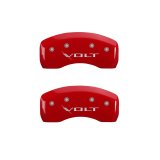MGP 4 Caliper Covers Engraved Front & Rear Volt Red finish silver ch thumbnail 6