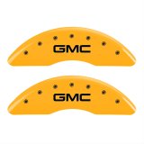 MGP 4 Caliper Covers Engraved Front & Rear GMC Yellow finish black ch thumbnail 2