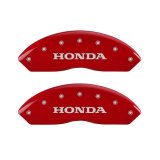 MGP 4 Caliper Covers Engraved Front & Rear Honda Red finish silver ch thumbnail 7