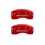 MGP 4 Caliper Covers Engraved Front Honda Engraved Rear Odyssey Red finish silver ch thumbnail 2