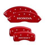 MGP 4 Caliper Covers Engraved Front Honda Engraved Rear Odyssey Red finish silver ch thumbnail 7