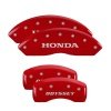 MGP 4 Caliper Covers Engraved Front Honda Engraved Rear Odyssey Red finish silver ch thumbnail 8
