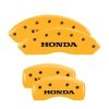 MGP 4 Caliper Covers Engraved Front & Rear Honda Yellow finish black ch thumbnail 8