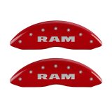 MGP 4 Caliper Covers Engraved Front & Rear RAM Red finish silver ch thumbnail 4