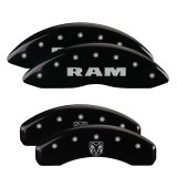 MGP 4 Caliper Covers Engraved Front RAM Engraved Rear RAMHEAD Black finish silver ch thumbnail 4
