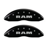 MGP 4 Caliper Covers Engraved Front RAM Engraved Rear RAMHEAD Black finish silver ch thumbnail 8