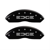 MGP 4 Caliper Covers Engraved Front & Rear Edge Black finish silver ch thumbnail 2