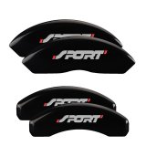 MGP 4 Caliper Covers Engraved Front & Rear Edge Black finish silver ch thumbnail 6