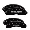 MGP 4 Caliper Covers Engraved Front & Rear Edge Black finish silver ch thumbnail 8