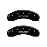 MGP 4 Caliper Covers Engraved Front & Rear Edge Black finish silver ch thumbnail 9